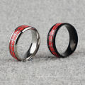 Anel a anel de anel de anel inoxidável de aço inoxidável por atacado anéis de aço de titânio vermelho
